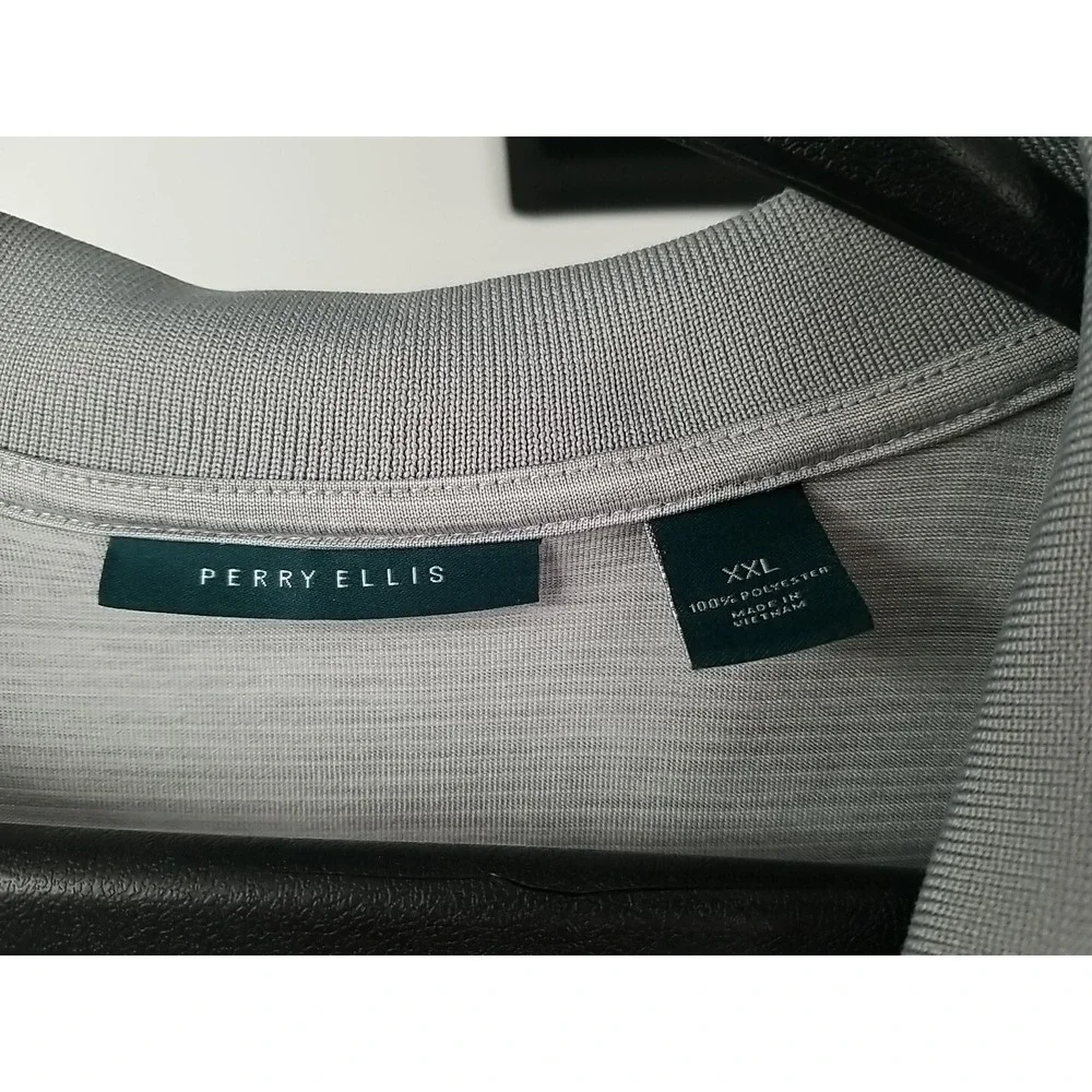 Perry Ellis Polo Men's Short Sleeve 2XL XXL‎ Striped - Picture 3 of 7